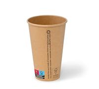BIOZOYG Gobelet en carton 50 pièces 400 ml / 16 oz, 90 mm - Gobelets jetables pour café - Gobelets en carton pour boissons chaudes - Alternative aux gobelets en polystyrène, gobelets en papier