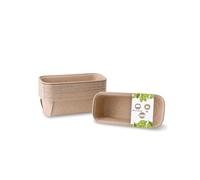 BIOZOYG Moules gâteaux feuille cacao rectangulaires 16x5,5x5cm I Mini moules gâteaux forme unique IForme caisson moule pain papier brun I Moules gâteaux originaux I Résistants four 25 unités