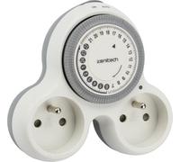 Zenitech Prise électrique biplite murale programmable Bolea 2x16 A Blanc