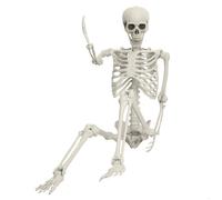 BIPLUT Squelette Humain Articulé pour Décoration Halloween Party squelette humain en plastique DECORATION DE FETE A SUSPENDRE