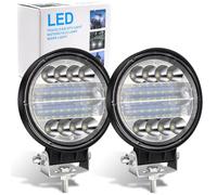 Biqing 72W Phare de Travail LED,4.5 Inch Phare de Travail Rond 7200lm Additionnel 4x4 Projecteur Flood Combo Feu de Brouillard Lampe Conduite 12V 24V Projecteur Longue Portee LED (2)