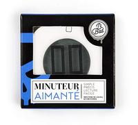 BIRAMBEAU - B.BAD - Minuteur Rond Aimanté - Fonction Chronomètre - Facile d'Utilisation - Piles Incluses - Plastique - Blanc