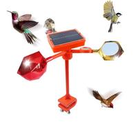Bird Scare Dispositif réfléchissant pour pigeon rotatif 1 pièce de toit à énergie solaire pour balustrade fenêtre jardin clignotant avec alarme sonore, prévention, dissuasion de mouvement