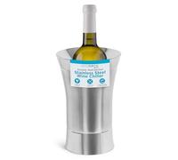 BirdRock Home Refroidisseur de vin en acier inoxydable - Seau à double paroi élégant - Porte-bouteille isotherme simple - Refroidisseur de vin ou de champagne pour table - Accessoires de vin -