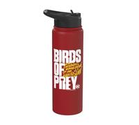 Birds of Prey White and Yellow Logo Stainless Steel Insulated Water Bottle