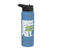 Birds of Prey White and Yellow Logo Stainless Steel Insulated Water Bottle