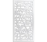 BIRDS - Panneau en PVC perforé - Parasol 73x148 cm blanc