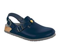 Birkenstock 61390-41 Chaussures normales Tokio Antistatique/cuir naturel Semelle normale, bleu, 61390-42 - normales Fußbett