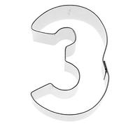 Birkmann 1010713410 Emporte-pièce en Forme de Chiffre 3, 6 cm, Plastique, Gris, 5 x 3 x 2 cm
