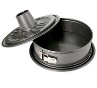 Birkmann 881044 Easy Baking Moule à charnière avec 2 Etages Acier Inoxydable/Métal Antiadhésif Gris 26,0 x 26,0 x 9,0 cm