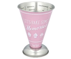 Birkmann Colour Kitchen 422889 Verre doseur Rose Let's bake some memories, graduation pour différentes dimensions d'ingrédients, liquides jusqu'à 250 ml