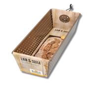 Birkmann Laib & Seel 210523 Moule à pain perforé en acier au carbone couleur bronze avec revêtement antiadhésif et recettes 30 cm