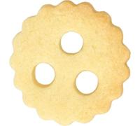 Birkmann Linzer Emporte-pièce à 3 trous pour décoration de biscuits, pâte d'amande et fondant en acier inoxydable Passe au lave-vaisselle Double face avec ruban adhésif 5 cm