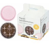 Birkmann Moules en papier, 100 pièces, Moules à muffins, Moule à muffins, La Belle Rose, Ø 7 cm, 444744