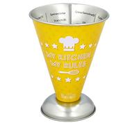 Birkmann - Verre doseur - Couleur : jaune - Fer blanc - Diamètre : 11 cm - Hauteur : 14,5 cm