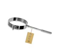 BirnePower Collier de Fixation avec Cheville 120 mm en Acier Inoxydable, Accessoire pour Tuyau de Poêle, Conduit Cheminée et Évacuation des Fumées