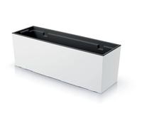 BirnePower Jardinière Balconière 77cm Urbi Case avec Insert (Blanc) | Jardinière rectangulaire 77cm avec insert amovible, design moderne (mat ou effet béton), plastique résistant UV et gel.