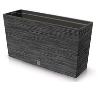 BirnePower Jardinière Rectangulaire Furu Case M avec Insert Amovible, Cache-Pot Strié pour Intérieur et Extérieur, Résistant au Gel et Rayons UV, 77x41 cm, Anthracite