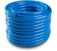 BirnePower Tuyau à Air Comprimé 10m - Ø Intérieur 13 mm - Tuyau Flexible Armé en PVC Bleu pour Compresseur - 20 Bar, Résistant à l'Huile et aux Produits Chimiques