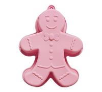 Birtern Moule à gâteau en silicone en forme de bonhomme en d'épices - Grand moule à d'épices de Noël pour la cuisson de mousse, chocolat, fondant, bonbons (couleur aléatoire)