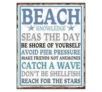 BIRXPMOS Vintage Coastal Tin Sign Seas The Day Beach Humor Metal Wall-Art for Bar Beach House Decor 8 X 12 in