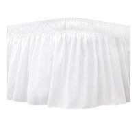 Biscaynebay Cache-sommier pour très Grand lit et très Grand lit californien, avec Longue Chute de 45,7 cm, élastique, Anti-poussière, Facile à Installer, Tissu Luxueux Soyeux, Lavable en Machine