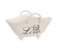 Biscottini 2 porte-savon en porcelaine Le Bain L20,5 x PR12,3 x H12,5 - Porte-savon en forme de baignoire - Porte-savon pour salle de bain