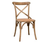 Biscottini Chaise Cuisine Thonet (marron) 46x42x86 - Chaise de salle à manger - Chaise shabby - Chaises de salle à manger - Chaises cuisine Cross