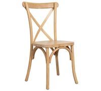 Biscottini Chaise cuisine vintage en bois de frêne L42xPR43xH88 - Chaises de salle à manger et de cuisine - Finition naturelle