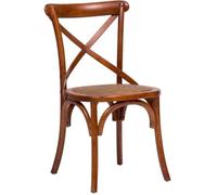 Biscottini Chaise en bois massif Vintage Thonet 48x52x88 cm - Chaise de cuisine en rotin et dossier croisé - Chaises de salle à manger - Chaises d'extérieur et d'intérieur Bistrot Rustiche Cross