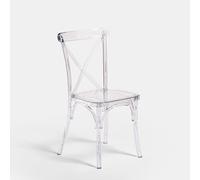 Biscottini Chaises en Polycarbonate Transparent - Chaise de Cuisine empilable - Fauteuil de Salle à Manger pour Chambre à Coucher - Fauteuils en Plastique d'extérieur, Design Moderne