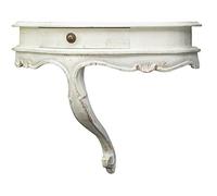 Biscottini - Étagère Murale en Bois, Finition Blanc Antique - L50 x Pr24 x H40 cm - Étagère d'angle Cuisine - Made in Italy - Étagère