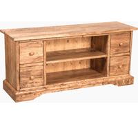 Biscottini Meuble TV Pays Country Bois Pin 129x40x60 Shabby Chic Salle