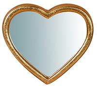 Biscottini Miroir Mural en Bois, Finition Feuille d'or Antique L18 x pr2 x H 20 cm, fabriqué en Italie