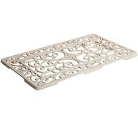 Biscottini Paillasson en Fonte Grand 59x35x2 cm - Tapis d'entrée extérieur - Paillasson rectangulaire en Fonte - Cireur de Chaussures en métal