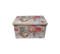 Biscottini Pouf de rangement pour enfants et adultes 60 x 35 x 35 cm | Boîtes de rangement refermables avec couvercle | Pouf de rangement carré avec décorations