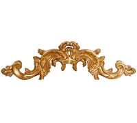 Biscottini Suraporta Frise Étagère décoration Murale en Bois Finition Feuille Or Antique L 90 x PR 3 x H 27 cm Made in Italy