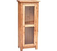 Biscottini Vitrine Salon en Bois Massif 40 x 25 x 98 cm-Buffet Cuisine Haute Made in Italy fermée bibliothèque avec Portes en Verre, 40X25X98