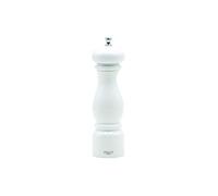 Bisetti Firenze Moulin à sel en hêtre laqué blanc avec broyeur en céramique réglable 20,3 cm