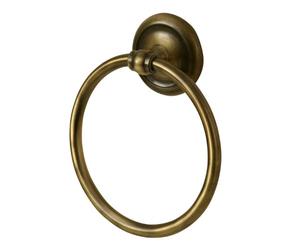 Bisk 00414 Anneau Porte-Serviette en Laiton Antique 16 x 6 x 18,5 cm