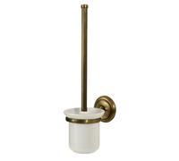 Bisk Deco 00412 Ensemble Porte-Brosse et Brosse pour Les Toilettes en Laiton Antique 12 x 16 x 40 cm