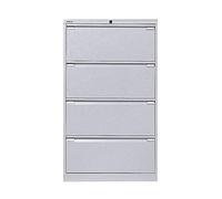 BISLEY Armoire à dossiers Suspendus Double Panneau DIN A4 4 tiroirs HR Argent 355 62,2 x 80 x 132,1 cm