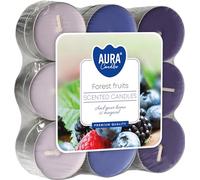 Bispol Lot de 18 bougies chauffe-plat parfumées - Fruit des bois, Blanc