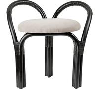 Gubi - Tabouret rembourré Noir