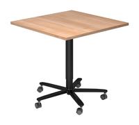 BISTRO 88Q D - Système de tables conférence 80 x 80 noir Chênes Noueux