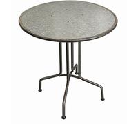 BISTRO - Table d'appoint ronde en zinc D61 Gris