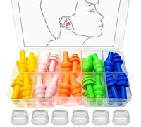 BITEFU 40 pcs Boule Quies Silicone Souple Bouchons d'oreilles Anti Bruit | Confortable à porter avec Boîte Boule Quies Reutilisable pour Sommeil Protection auditive voyage 20 Paires