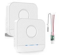 BITIWEND Kit d'extension de signal radio 200 m 0-110 dB | Kit d'extension de sonnette et sonnette sans fil avec convertisseur sans fil 3-24 V AC/DC avec 2 récepteurs pour systèmes de
