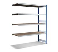 BITO Bito Grand ensemble de rayonnages / 350kg 2499x2016x824 Panneau d'aggloméré 4 niveaux RAL5010 Quantité:1