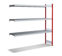 BITO Bito Grande étagère étagère étagère Unité d'extension Set / 350kg 1999x2016x524 3 niveaux étagère étagère RAL3000 Quantité:1